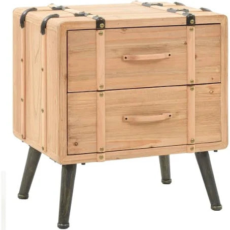 vidaXL Bedside Cabinet Solid Fir Wood 50x35x57 cm