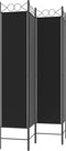 vidaXL 4-Panel Room Divider White 160x200 cm Fabric