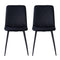 MCC Direct Set of 2 Designer Velvet Fabric Dining Chairs Metal Legs Lexi Chairs ...
