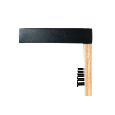 Haku Möbel Wall Coat Rack, MDF, oak-black, W 70 x D 25 x H 24 cm