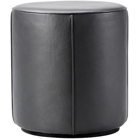 Fredericia Mono pouf 39 cm, black leather