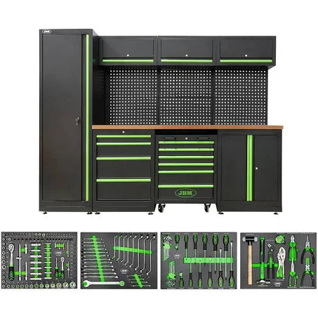 Modular Workshop Storage System 18 pcs (Tools Included) Wood