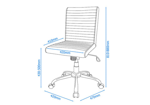 Alphason Lane Black Leather Operator Chair