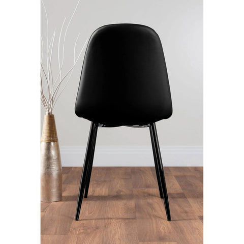 Furniture Box Kylo Brown Wood Effect Dining Table and 6 Corona Black Leg Chairs