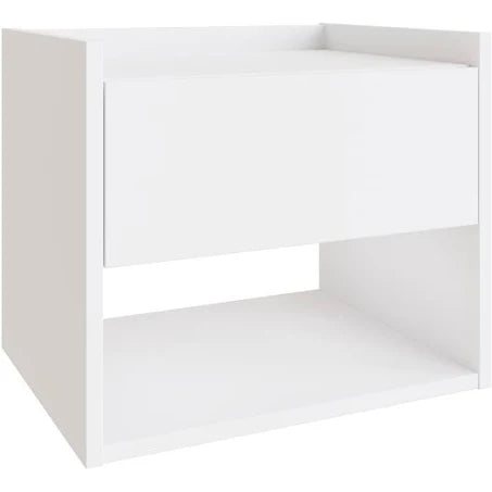 Harmony Pair of Wall Mounted Bedside Tables - White