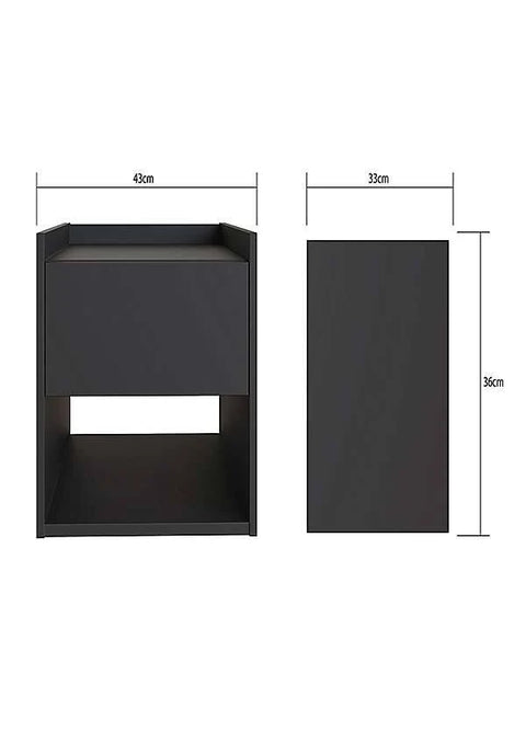 Harmony Pair of Wall Mounted Bedside Tables - White