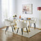 Dunelm Vivian Dining Chair, Ivory Boucle, Art Deco, Natural, Boucle Ivory, Boucle ...