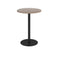 Monza Circular Poseur Table with Flat Round Base 800mm - Barcelona Walnut Brushed ...