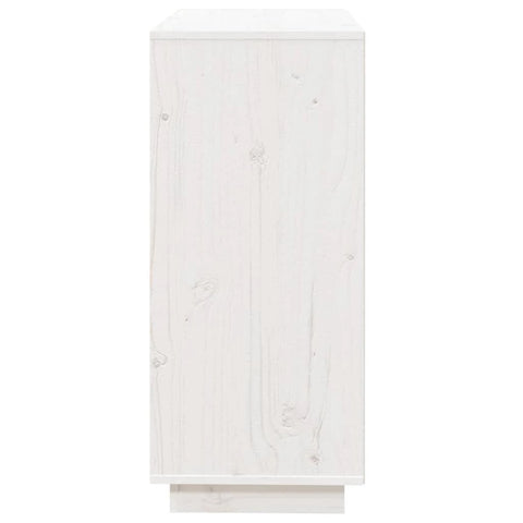 vidaXL Sideboard White 74x35x80 cm Solid Wood Pine