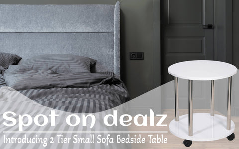 Spot On Dealz 2 Tier Small Sofa Side Table Coffee End Round Shelf Unit Living ...