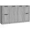 vidaXL Sideboards 3 Pcs Grey Sonoma Engineered Wood