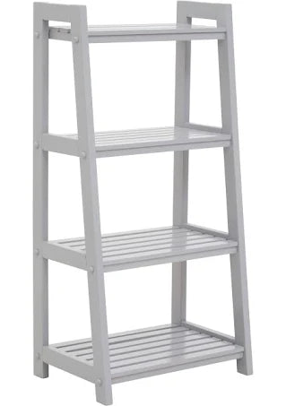 Chester Wood Four Tier Grey Shelf Unit