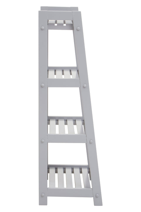 Chester Wood Four Tier Grey Shelf Unit