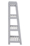 Chester Wood Four Tier Grey Shelf Unit