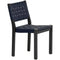Artek 611 Dining Chair Black Lacquered - Black/Blue Webbing