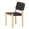 Artek 611 Dining Chair Black Lacquered - Black/Blue Webbing