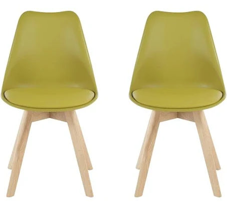 Habitat Jerry Pair of Dining Chair - Yellow