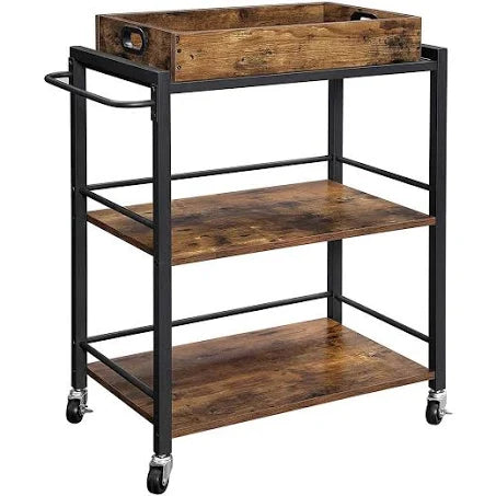 VASAGLE Universal Casters Kitchen Cart