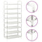 vidaXL Shoe Rack with 10 Shelves Metal and Non-Woven Fabric Black