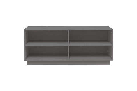 vidaXL Shoe Cabinet Grey 110x34x45 cm Solid Wood Pine
