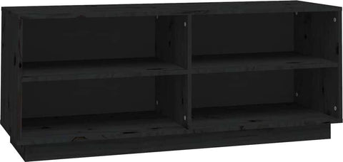 vidaXL Shoe Cabinet Grey 110x34x45 cm Solid Wood Pine