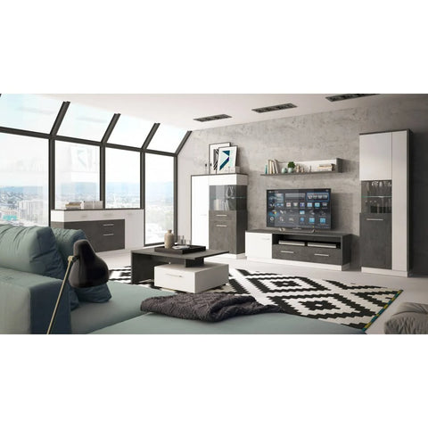 Zingaro Wall Shelf 163 cm in Grey and White