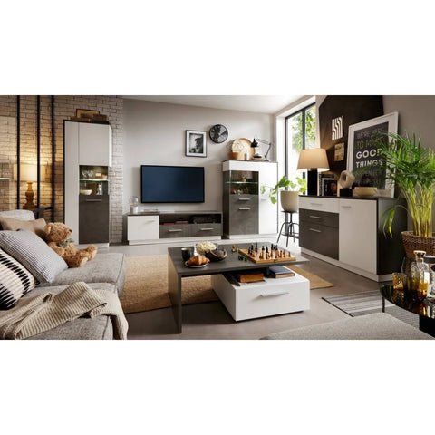 Zingaro Wall Shelf 163 cm in Grey and White