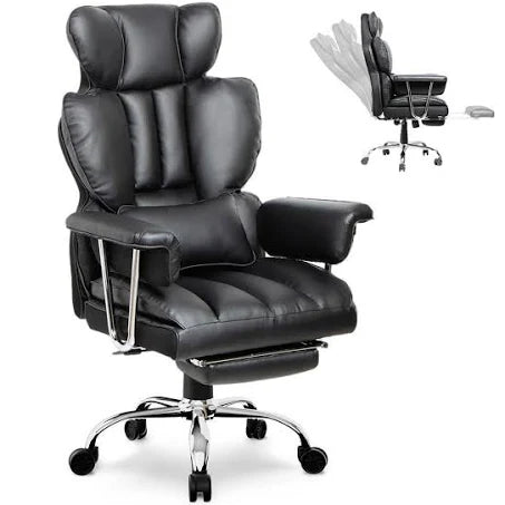 Rattantree Executive Office Chair Desk Chair with Footrest - Pu Leather Computer ...