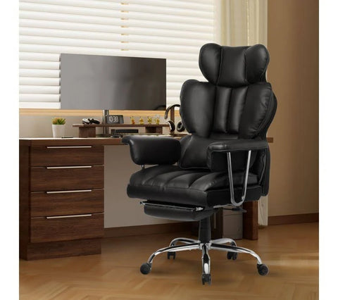 Rattantree Executive Office Chair Desk Chair with Footrest - Pu Leather Computer ...