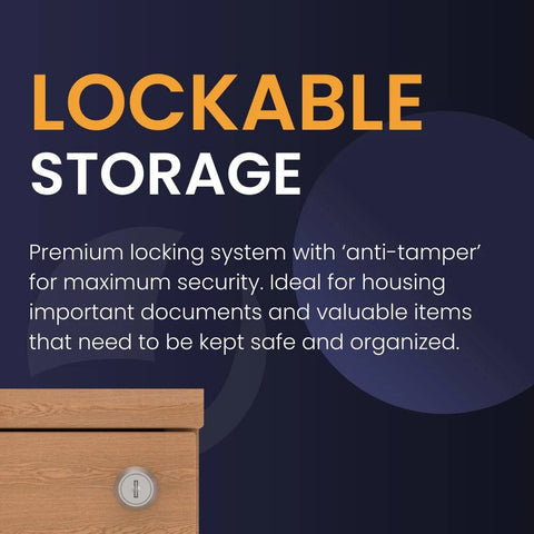 Impulse 2 Drawer Filing Cabinet Maple