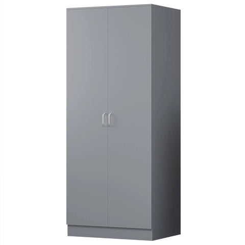 FWStyle - 2 Door Wardrobe Matt Grey Finish Tunis