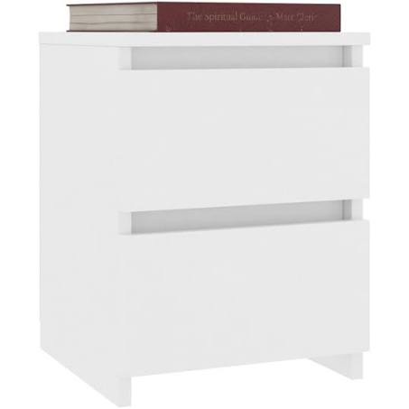 vidaXL Bedside Cabinets 2 Pcs White 30x30x40 cm Engineered Wood