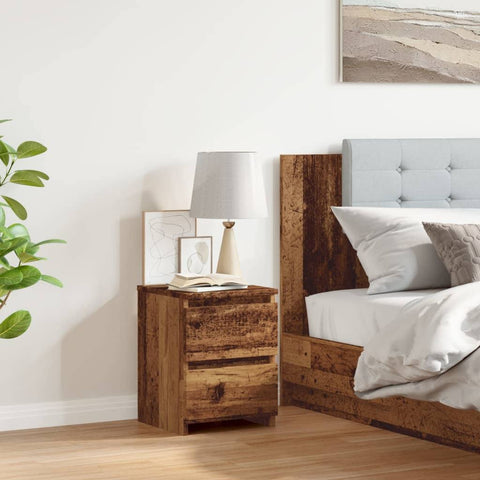 vidaXL Bedside Cabinets 2 Pcs White 30x30x40 cm Engineered Wood