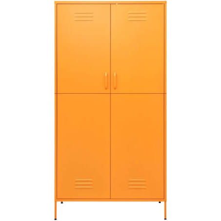 vidaXL Wardrobe Mustard Yellow 90x50x180 cm Steel
