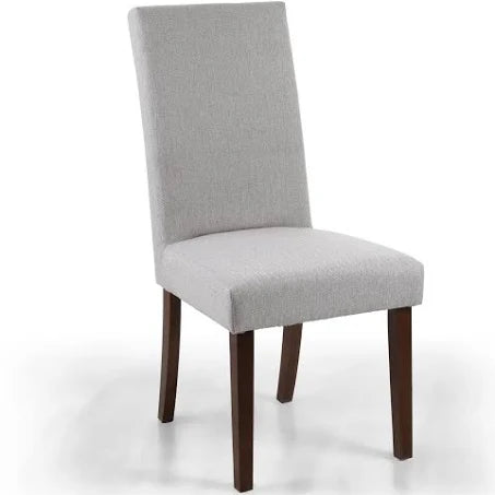 NF Medley Herringbone Plain Cappuccino Chair in Walnut Legs Brown