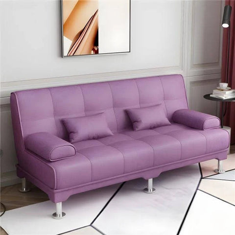 Modernism Convertible Sleeper Sofa in Solid Color with Biscuit Back Design ...