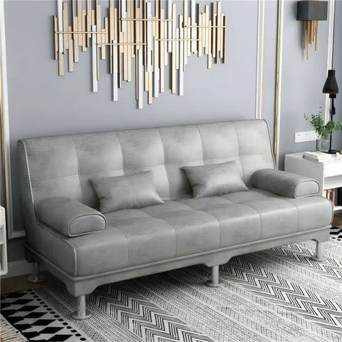 Modernism Convertible Sleeper Sofa in Solid Color with Biscuit Back Design ...