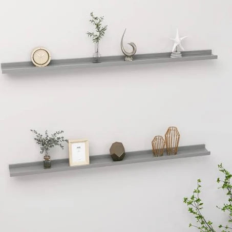 vidaXL Wall Shelves 4 Pcs High Gloss White 40x9x3 cm
