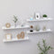 vidaXL Wall Shelves 4 Pcs High Gloss White 40x9x3 cm