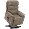 Buckingham Electric Rise Recliner Leather Air Riser Armchair - Stone