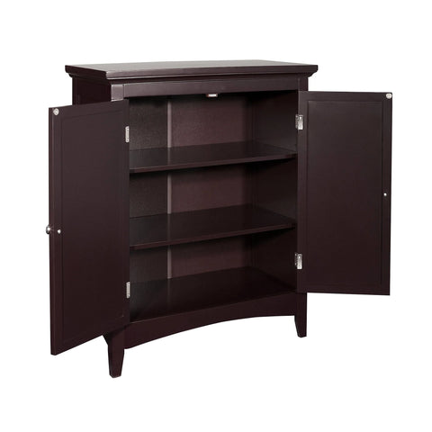 Teamson Home Glancy Wooden Bathroom Furniture, Free Standing Floor Storage ...