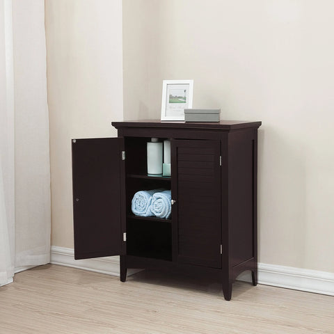 Teamson Home Glancy Wooden Bathroom Furniture, Free Standing Floor Storage ...
