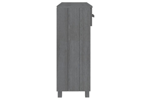 vidaXL Console Table Dark Grey 90x35x90 cm Solid Wood Pine