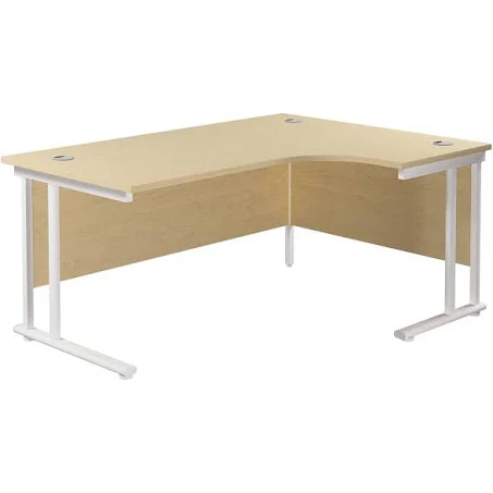 Jemini Radial Right Hand Cantilever Desk 1800x1200x730mm MapleWhite