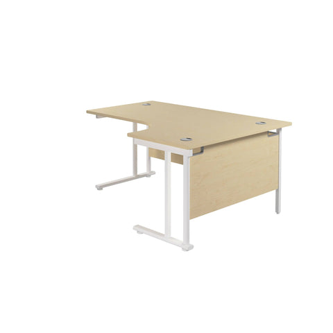Jemini Radial Right Hand Cantilever Desk 1800x1200x730mm MapleWhite