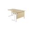 Jemini Radial Right Hand Cantilever Desk 1800x1200x730mm MapleWhite