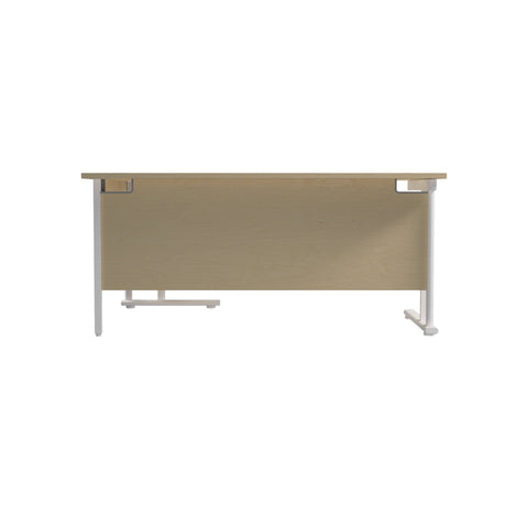 Jemini Radial Right Hand Cantilever Desk 1800x1200x730mm MapleWhite