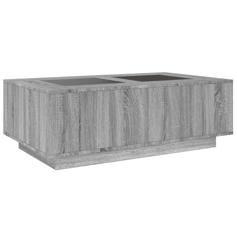 vidaXL Coffee Table with Infinity LED Black 100x100x40 cm