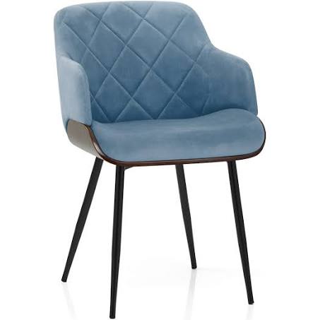Dakota Dining Chair Blue Velvet