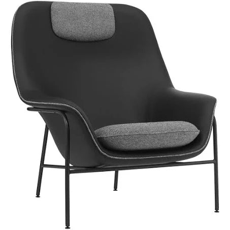 Normann Copenhagen Drape Lounge Chair with Headrest-Ultra Leather